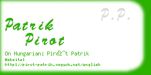 patrik pirot business card